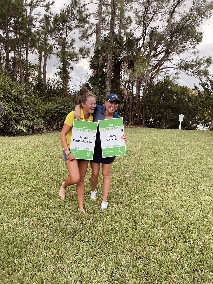 May 2021 - battle for a tourney in a playoff with one of my best buddies on tour

October 2021 - getting my LPGA card next to one of my best buddies on tour

We have it pretty good <a href="/cdcase_54/">Casey Danielson</a>