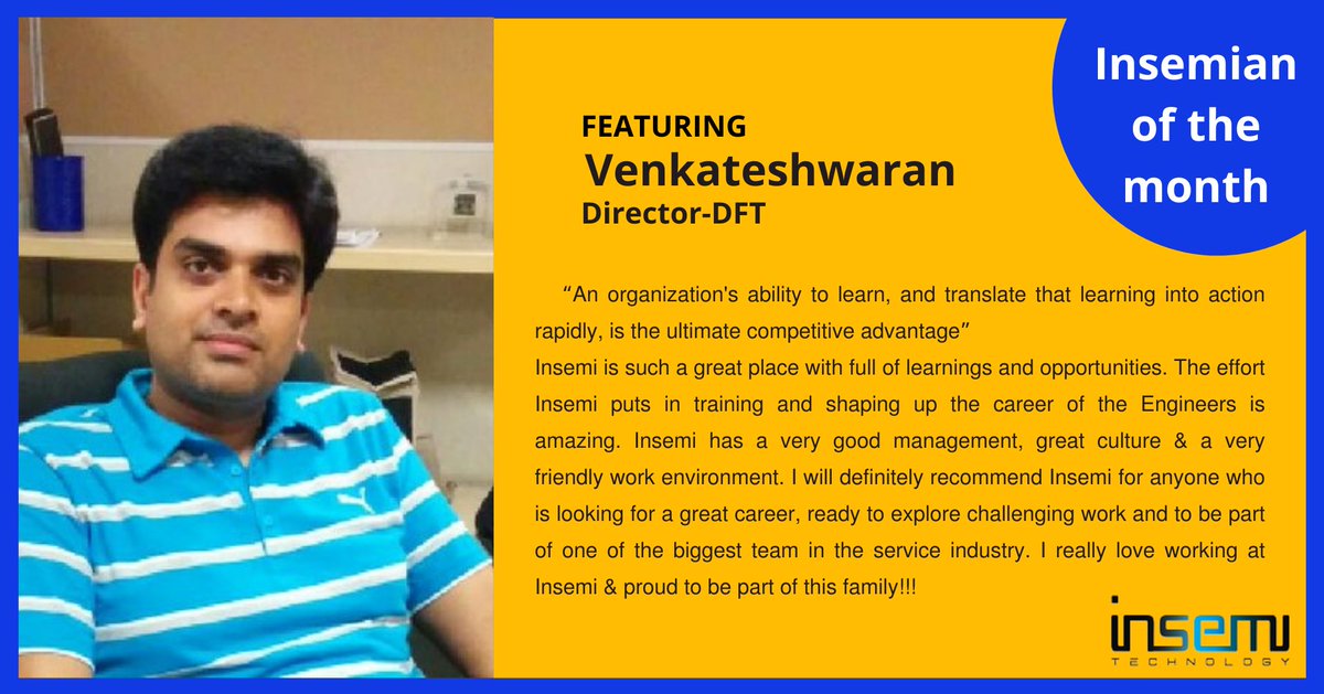 insemitech's tweet photo. You and your work always stood by the expectations and has a meaningful contribution to the success of the company. We value your presence and are proud of you. https://t.co/A4qcHffCpl