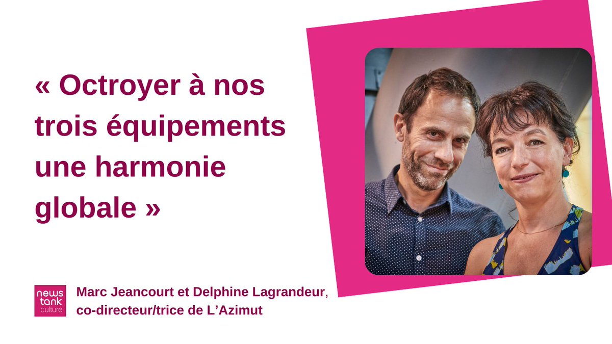 [ENTRETIEN @l_azimut]
Nouveau modèle de direction, changement d’identité de la structure, mutualisation et mise en réseau des lieux, et réaction des publics à l’heure de la reprise, Marc Jeancourt et Delphine Lagrandeur ont répondu à nos questions

culture.newstank.fr/article/view/2…