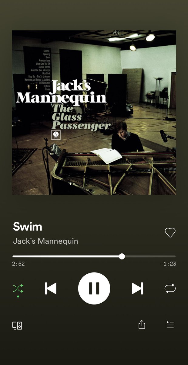 savannahhs92's tweet photo. “I swim for brighter days / Despite of the absence of sun / Choking on salt water / I'm not giving in / I swim”
I’m going to my first concert in 751 days tonight, and I might break down and sob when he sings this song.
#CommutingMusic @andrewmcmahon https://t.co/wkJWqBcrbQ