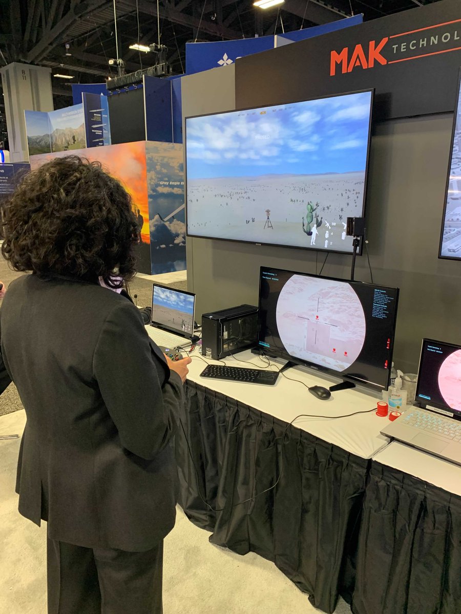 MAKsimulation's tweet image. So glad to be back at #AUSA2021 with @stengineeringna ! Head over to booth 2343 to experience our #MAKFIRES demo and to meet the MAK team - William Cole, Deb Fullford, William Kamer, and Stephen Landry.
#trainingandsimulation #AUSA #trainingsolutions