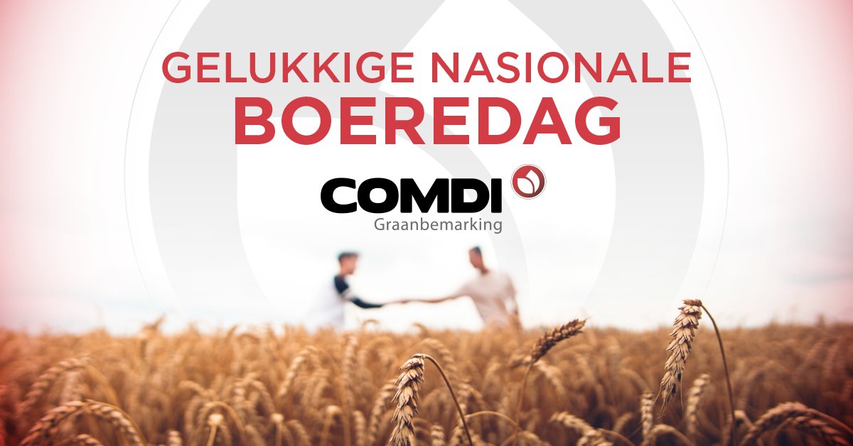comdiagri's tweet photo. Nasionale boeredag bied welverdiende lof aan die hardwerkende boere regoor die land. In die begin van die plantseisoen, bring die dag hulde aan die mans, vroue en gesinne wat elke dag kos in die kruidenierswinkels en op ons tafels sit.
 
#COMDIAgri #Graanhandel #JSE #BoereDag https://t.co/FmLzlngkfk