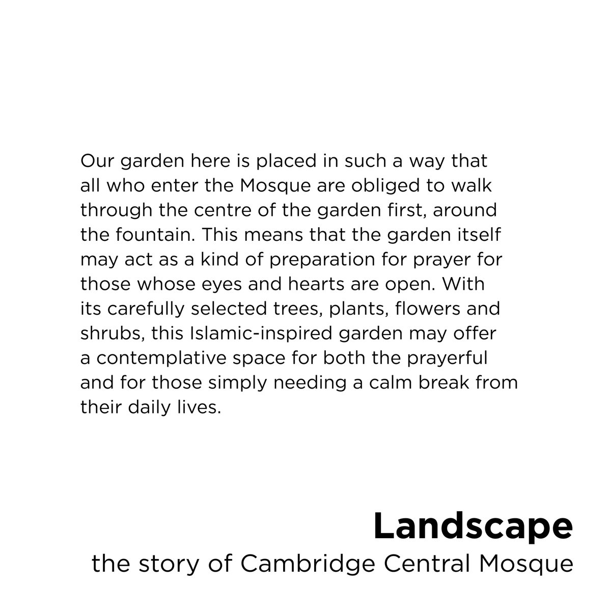 MarksBarfield's tweet photo. The story of Cambridge Central Mosque - Landscape
A guiding principle has been to combine Islamic design with a contemporary British plant palette.
#2days #StirlingPrize 14 Oct 2021
#SustainableArchitecture #BritishMosque #ArchitectureAward #Landscape https://t.co/BecJRu0goA