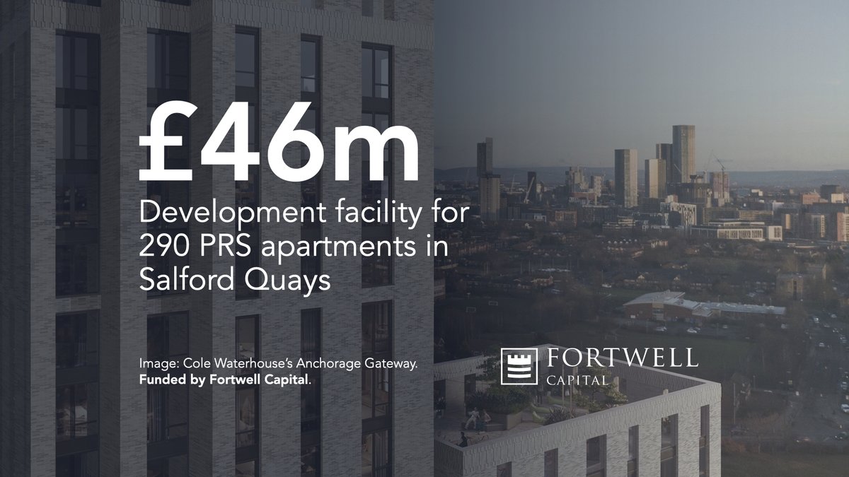 Fortwell's latest #loan to <a href="/ColeWaterhouse/">Cole Waterhouse</a> will support the delivery of Anchorage Gateway, a stunning new #PRS development, within proximity to <a href="/MediaCityUK/">MediaCityUK</a>, Europe’s largest purpose built creative, digital &amp; technology focused community. business-live.co.uk/regional-devel… <a href="/businesslive/">BusinessLive</a>