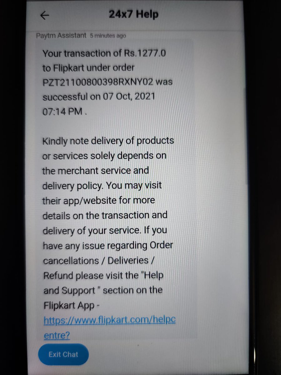 paras_dh's tweet photo. @flipkartsupport @Flipkart @Paytmcare @Paytm
Not want to make twitter a complaint platform but u guys hv frustrated.
On unsuccessful transaction

Flipkart:We haven't received money, contact #Paytm

Paytm: We have made payment, contact #Flipkart 

#BigBillionDays 
@consumerforum_ https://t.co/KSySu9Psvl