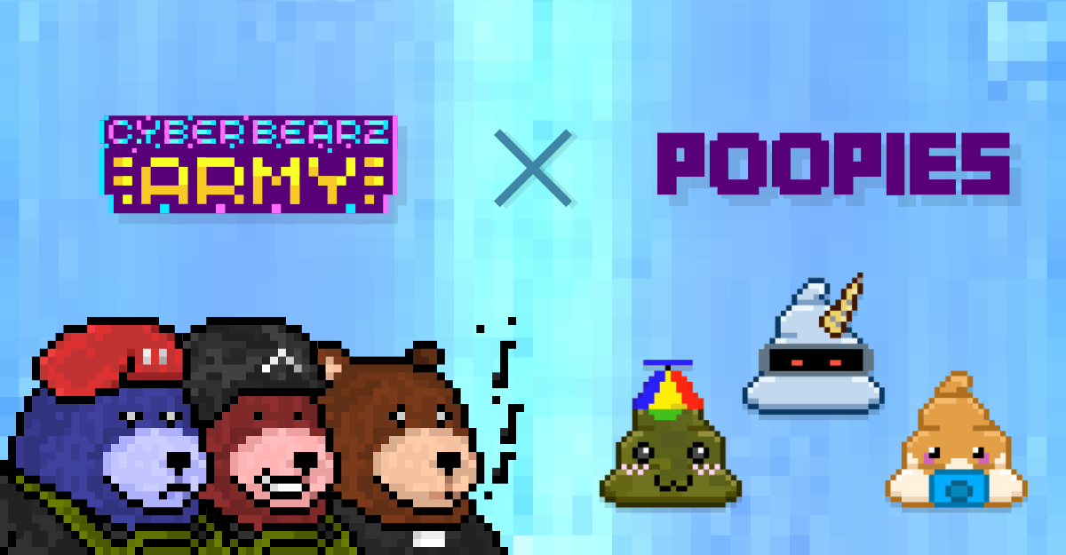 cyberbearz's tweet photo. 🐻 FRIENDLY GIVEAWAY #10 💩

It's almost like Elbe Day! In celebration, we're giving away 3 Poopies and 3 Bearz.

🐻 Follow @PoopiesNFT &amp; @cyberbearz
💩 Like &amp; RT
🐻 Tag 3 friends

After 72 hours, 3 winners will be selected! 🏆

#nft #nfts #pixelart #cryptoart #bsc #nftgiveaway https://t.co/tyLzVYyfP9