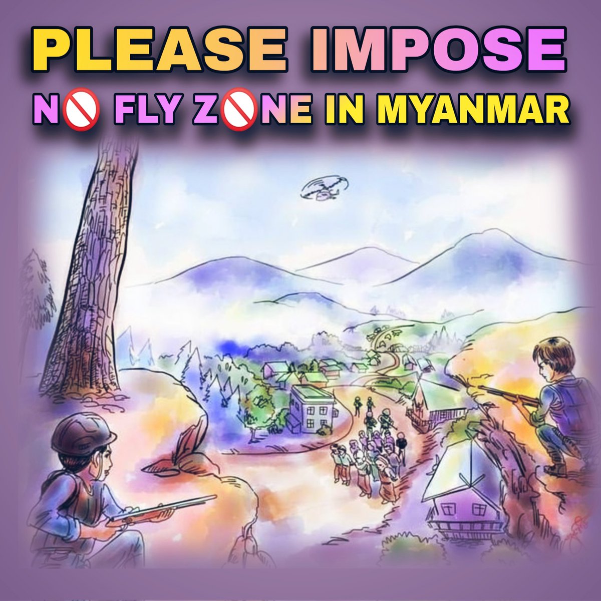 Chanapai247's tweet photo. War council which has been torturing innocent civilians by force of arms, is now taking the advantage of air power.  Especially , Sagaing region is being hit hard significantly. That's why we kindly exhort on @UNGeneva to ensure #NoFlyZoneInMyanmar with your mercy.

#HelpSagaing https://t.co/gGHDNM4ao4