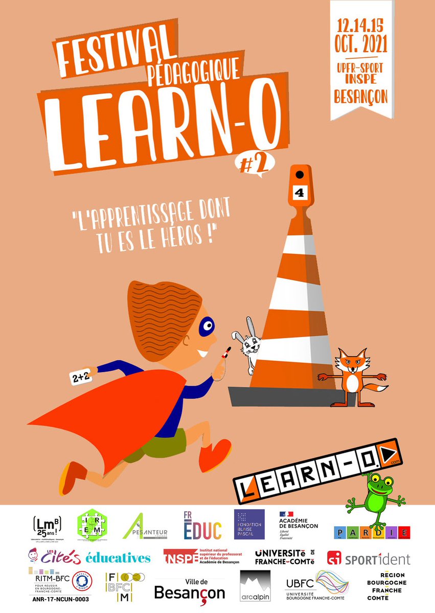 acbesancon's tweet photo. Avec #LearnO, on apprend en s’amusant et en bougeant !
Le recteur @ChanetJF accompagné du directeur de @Inspe_FCOMTE @FMuyard et de la VP vie étudiante de @fc_univ @TatuAnne1 ouvre le second festival #LearnO à #Besançon.
🟠Festival #LearnO - 12/14/15 octobre 2021🟠 https://t.co/tsy2G3yrzg