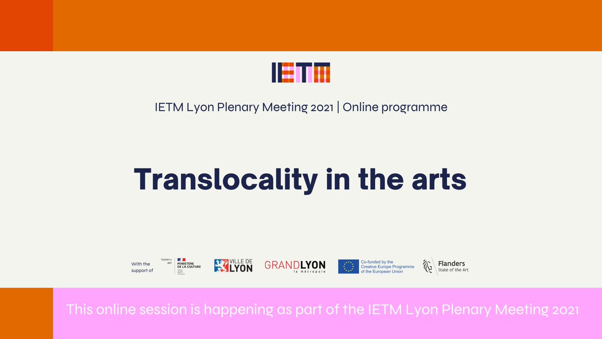 IETM's tweet photo. What is the future of international cultural collaboration and transborder artists exchanges? 

On 22/10 at 09:00 CEST join our #OnlineSession on #Translocality in the #Arts and how it challenges the notions of #national and #international

🔀 Register now https://t.co/TQhHRXhPTd https://t.co/8IkYzsfka6