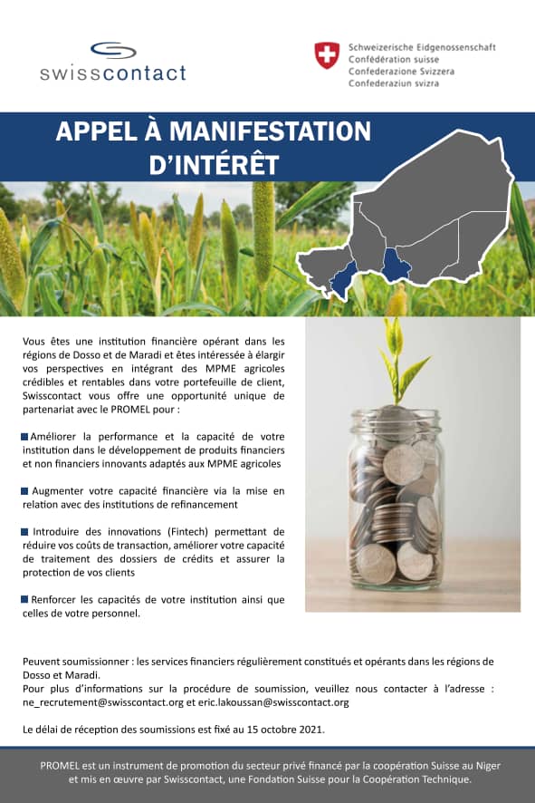 DDCNiger's tweet photo. Appel à manifestation d'intérêt📢📢📢
➡️Vous êtes une institution financière opérant dans les régions de Dosso et Maradi et êtes intéressés à élargir vos perspectives en intégrant des MPME agricoles crédibles et rentables ? 
Voici une opportunité👌unique à ne pas rater👇
#PROMEL https://t.co/pKvVGPKLCA