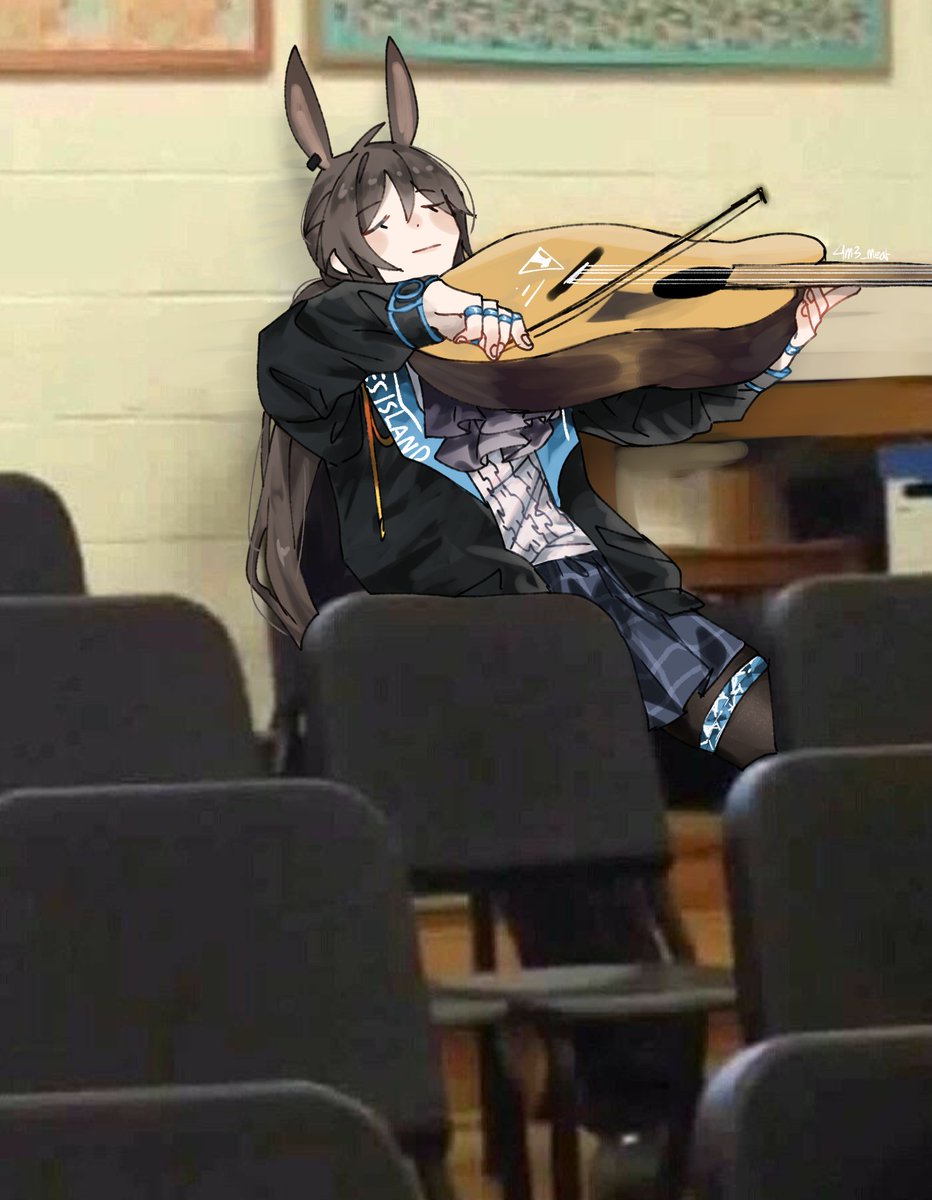 4m3_meat's tweet photo. Amiya and her new Violin
#明日方舟
#アークナイツ
#Arknights https://t.co/pzM6jTpNbt