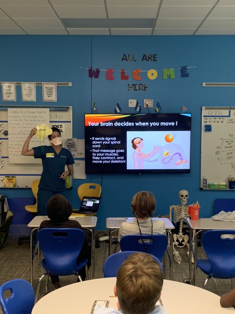mrwarholik's tweet photo. Thank you Dr. McLaurin for taking time out of your busy schedule to come in and teach us about the systems and functions of the human body! #makelearningreal #guestspeaker #scienceisfun @BrooksMuseumsES @WCPSSElemScie @wcpssmagnets @NorthernAreaWC https://t.co/IYPhl7RDTu
