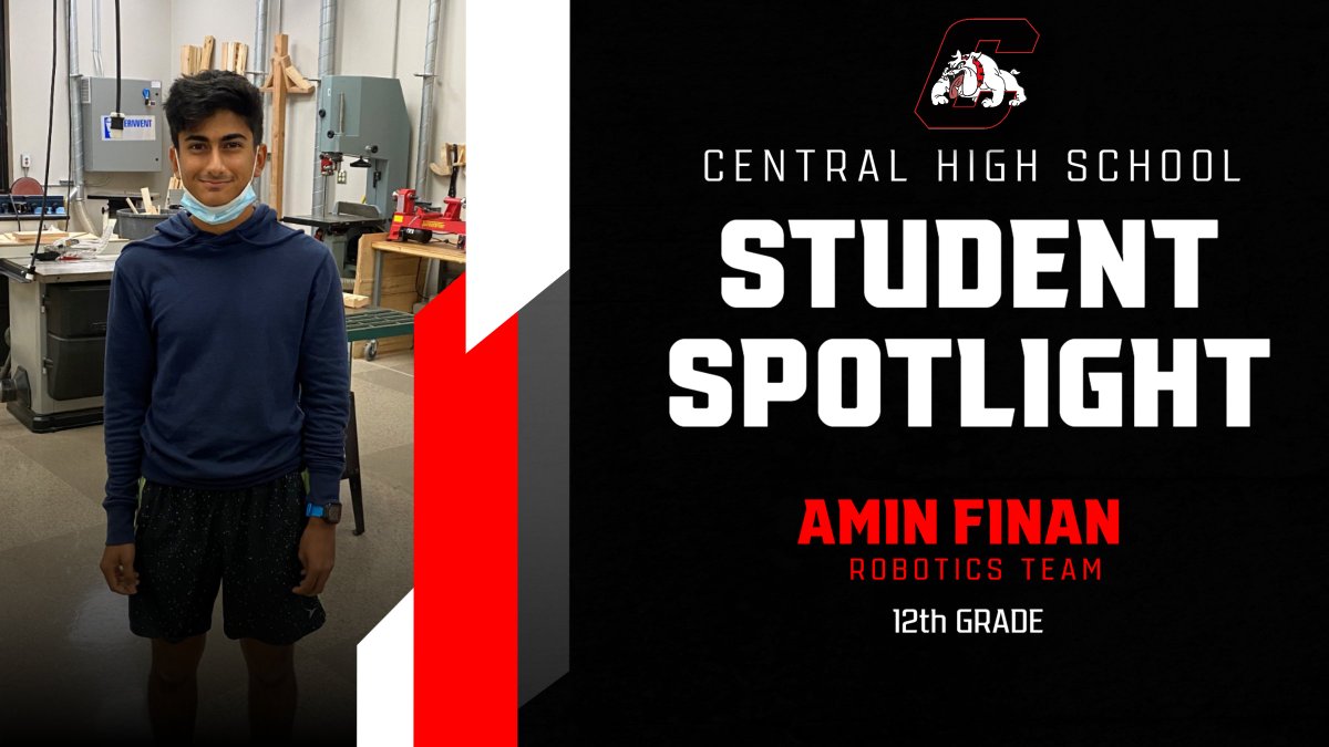 In this week's #StudentSpotlight, we have Amin Finan from our robotics team. At the end of last year, Amin started the process of writing a grant to assist with the funding of the team. Recently, they were just awarded $7000 by <a href="/Foundation4SPS/">Foundation for SPS</a> to help purchase more equipment!