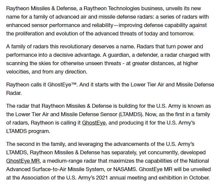 og_tigress's tweet photo. $CYBL $RTX
#GhostEye: Nothing Goes Unseen
Raytheon unveils its next-gen radarsβ new name
Do you remember MULTI-DOMAIN aka #TestBeds! π€―
#FlightEyeDNA !?!?!
#Radar #LiDar
https://t.co/qO3g4AFo0N
https://t.co/2FbDxN6cKq
https://t.co/FZWgimo4w1
READ IT!!! https://t.co/3WYerAzHQl