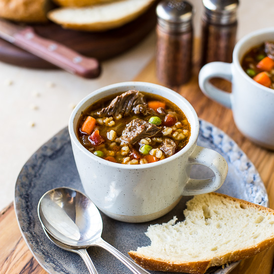 This Beef Barley Soup is a hearty, soul-satisfying soup that’s perfect for the coldest days of fall and winter! It’s simmered on your stove until it’s mouthwatering and tender. 
RECIPE: thebeachhousekitchen.com/beef-barley-so…