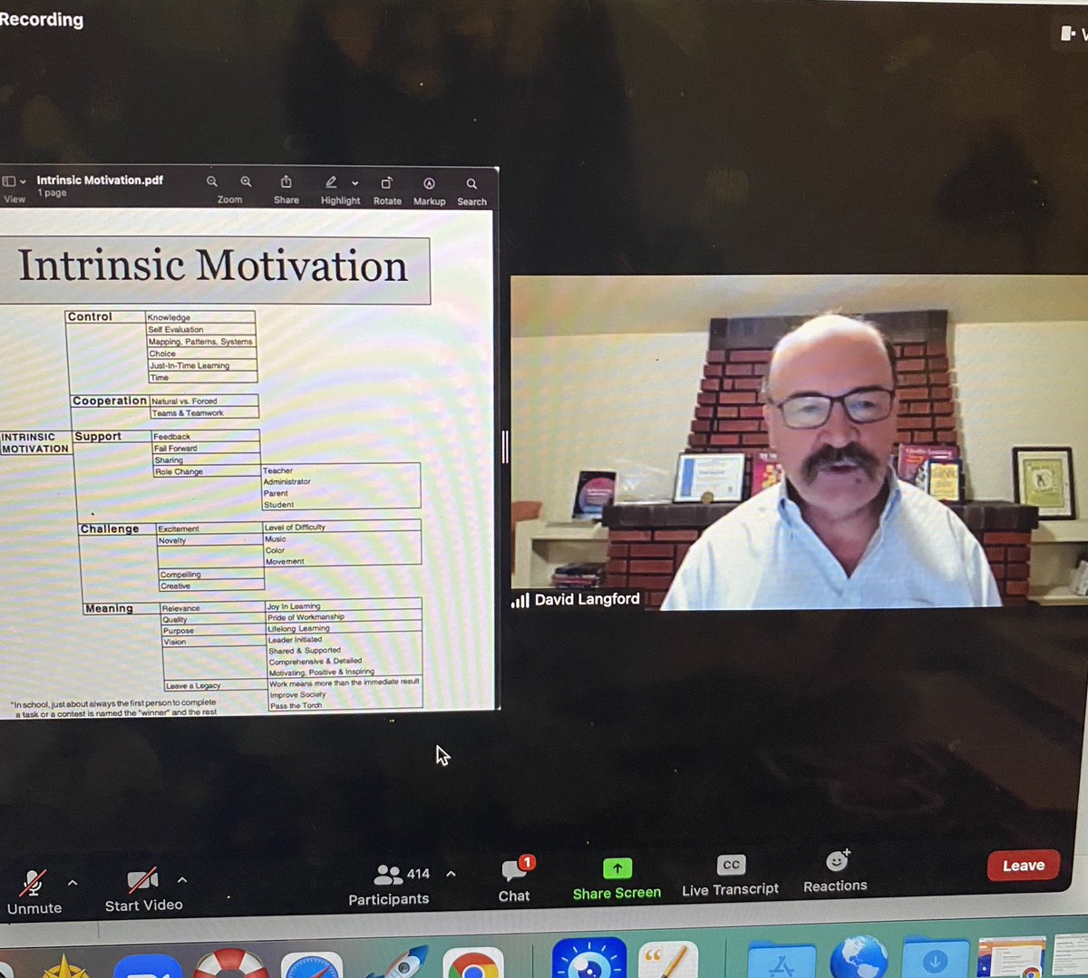 Learning how student motivation works in the classroom! “Change behavior by changing a structure.” David Langford #1LISD #lisdcic
