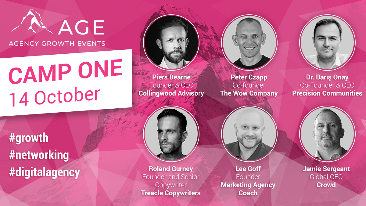 AGEGrowthEvents's tweet photo. 6 great speakers talk about Smart Value Creation, Profitability, Copy That Wins Clients, How to Productise an Agency and tips on Internationalising a business on October 14th. 🔗 https://t.co/v89BJSB8sL #agencygrowthevents #ageseasonone #marketingandadvertising #growth https://t.co/48ePO5NAA3