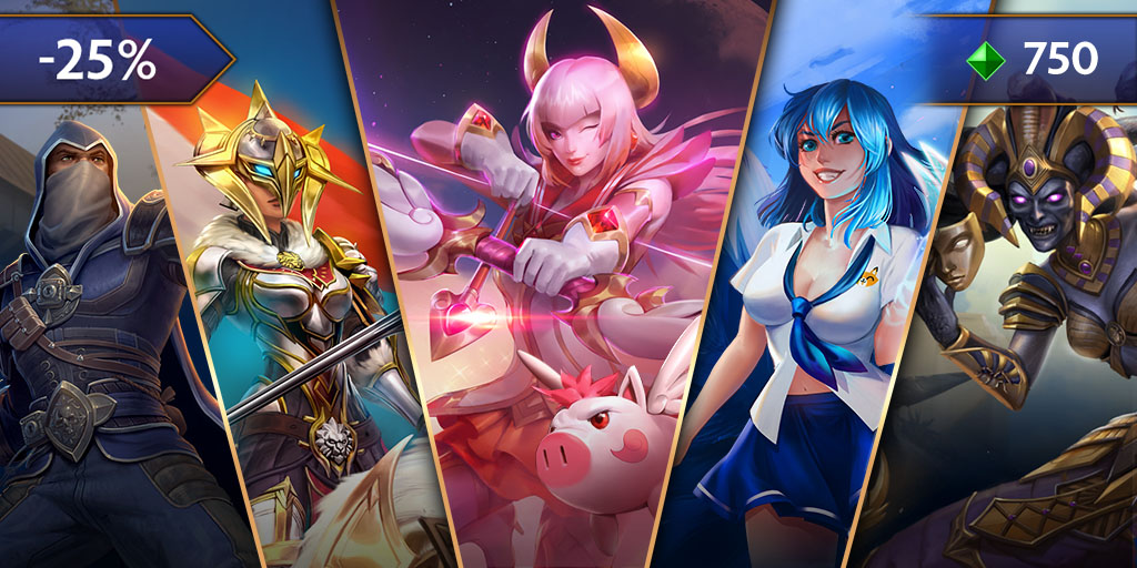 SMITEGame's tweet photo. Adventure comes in all shapes and sizes, it even comes in bundles!

You can get the Adventure Bundles in SMITE, 25% off for the next week! 

Now is the perfect time to choose the style that best fits your adventure! https://t.co/RbGqRxxpNV