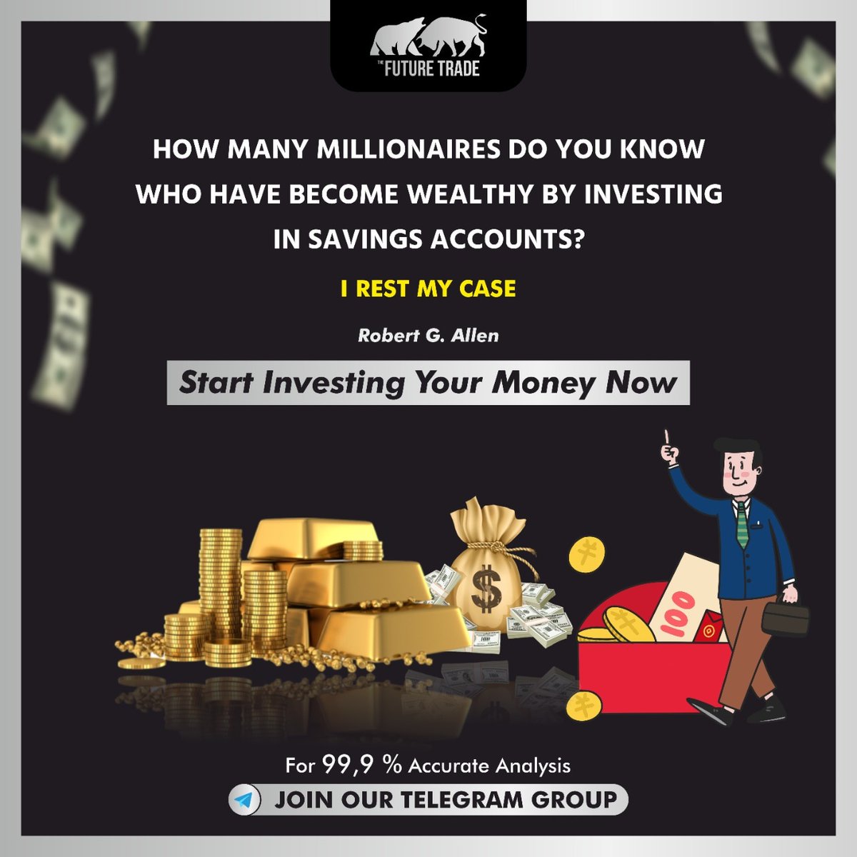 Trade2Future's tweet photo. Investing your money wisely is the best way to build your fortune! Start investing now for a better future.
.
.
#reels #reelsinstagram #stockmarketnews #money #billianbillian #trending #bitcointrading  #forex #trading #bitcoin #usd #euro #india #london #dubai #america https://t.co/dPPfVCqCef