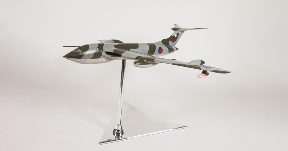 A mid 1960's 1-30 scale model of a RAF Handley Page Victor V-Bomber.

#aeronautical #aeronauticalmodel #RAF #bomber #victorvbomber #aeronauticalantiques  #aviation #c20thantiques #londonantiques #chelseaantiques #kingsroad #luxury #antiquedealersofinstagram #antiquesforsale