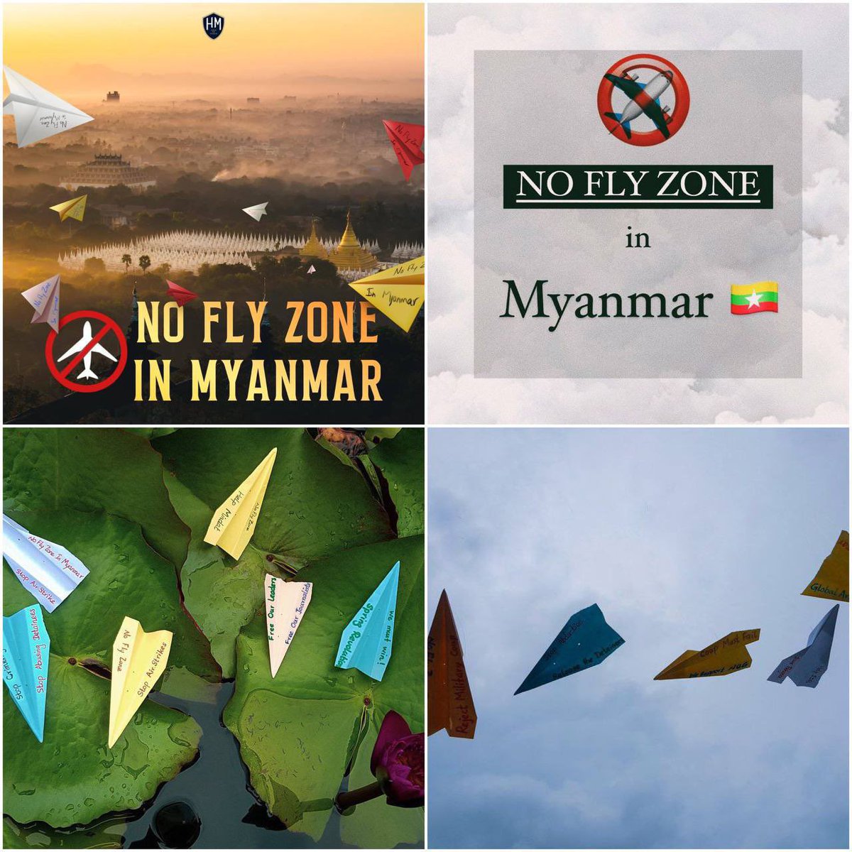 Due to SAC’s brutal action in Sagaing Division, number of refugees has increased and there’re urgent need of food supplies. Besides,
SAC launched airstrikes in Pinlebu &amp; Wontho on Sep 25. We urge  #NoFlyZoneInMyanmar asap so that innocent civilians are not harmed.
#HelpSagaing