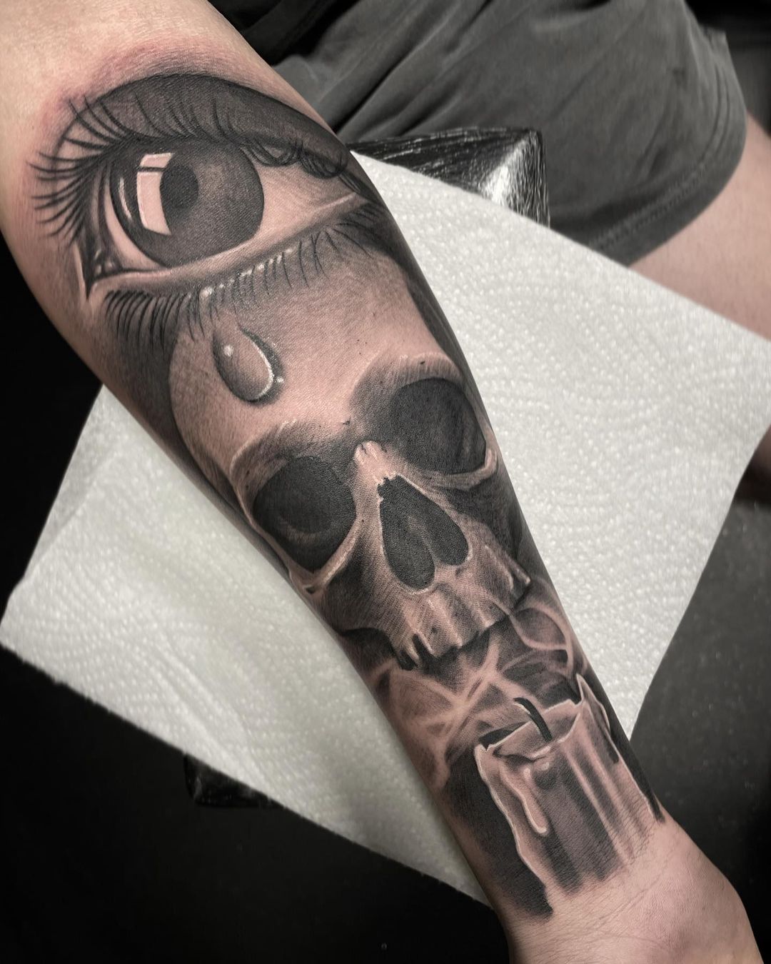 3D Skull Tattoo 3rd Eye Tattoo with Rose Tattoo  Black Poison Tattoos