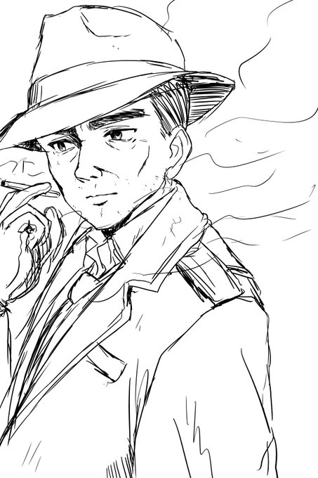 ハードボイルドなキャラ描いた覚えが無いのでうりゃっと描いてみました。
私にはまだハードボイルドが足りないようです。

#あなたのハードボイルド見せて 