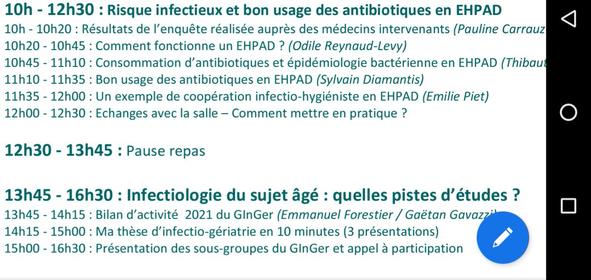 ArlaudCyprien's tweet image. Session 3 présentations  🔊 #mathèseen10min #GInGer 💻 📚🏥 jeunes médecins/internes, venez présenter vos travaux de thèses sur le thème #infectiogeriatrie👩‍⚕️🩺🧑‍⚕️💊 @LaSFGG @CNEGeriatrie @SPILF_ @ReJIF_ @claire_roubaud @DocGgavazzi contact ➡️ claire.cheneau@infectiologie.com