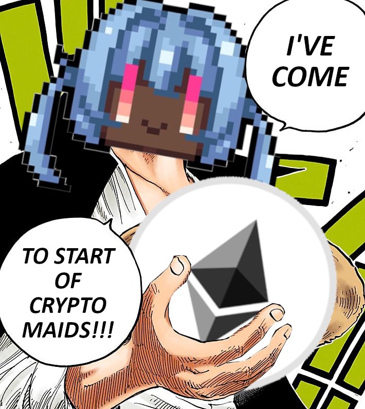 CMaids001's tweet photo. 🖤#CryptoMaidsMeme Contest #5❤️🩹
A 👑 will get #CryptoMaids #NFT
30+➡️One more👑
🎨Make meme w/ CryptoMaids picture below (2nd tweet) & QT this tweet w/ #NFTGiveaway #CryptoMaidsMeme w/ your meme
❄️Follow @CryptoMaids & @CMaids001 & @CMaids002
📱Join our Discord
#DoujinNFT https://t.co/PLH5TjWCiT
