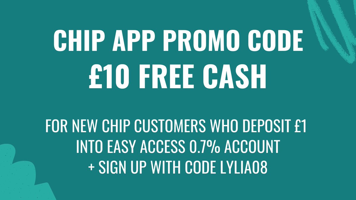 LyliaRose's tweet photo. ad. CHIP APP PROMO CODE: £10 FREE CASH WITH LYLIA08
My blog post: https://t.co/6EI8oNPy5g
Straight to the offer: https://t.co/nzc0Sa4Ury
#freemoney #moneyoffer #savemoney #ukdeals #moneysaving https://t.co/zA4bbCc2AN