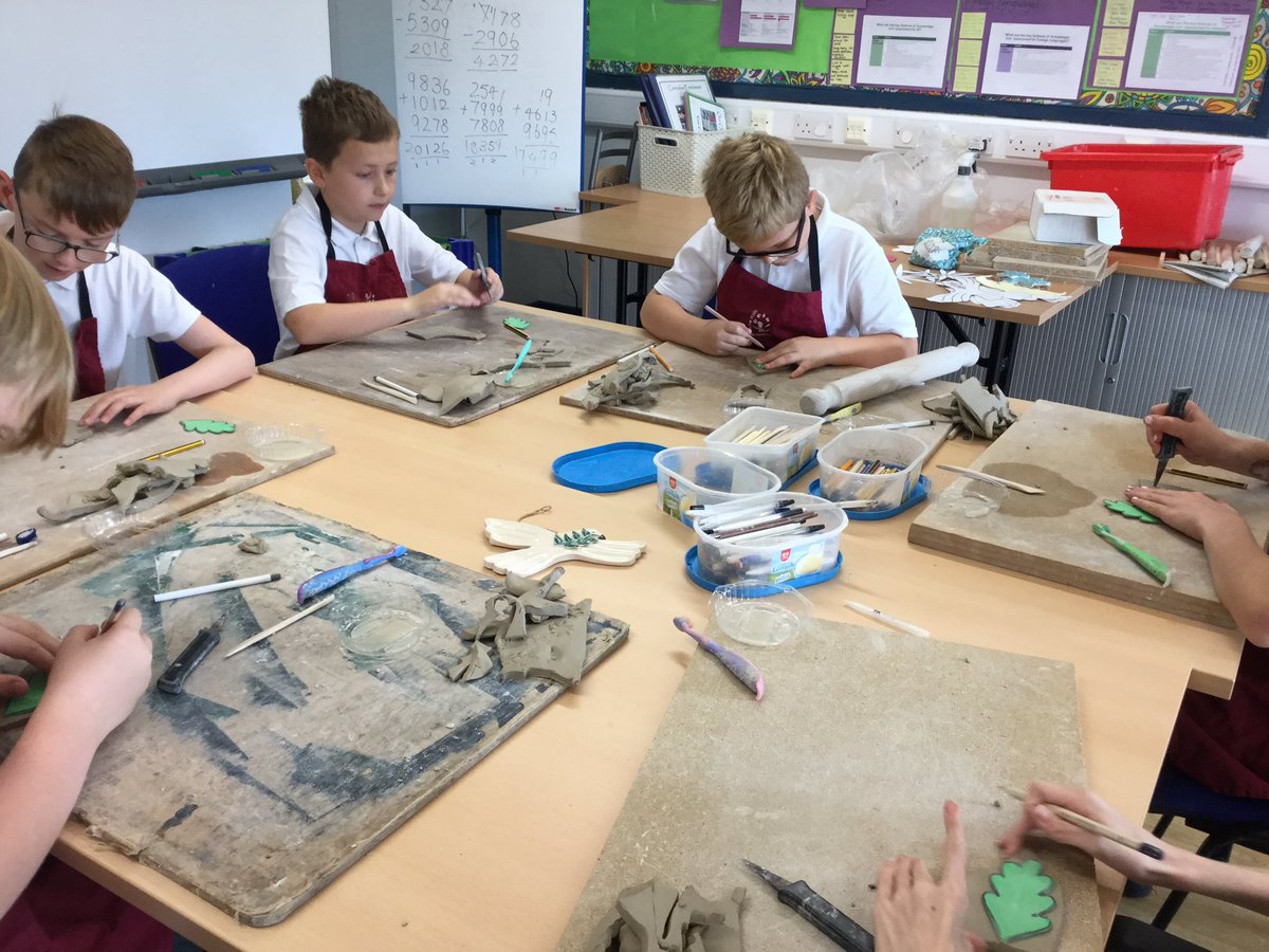 StMary_ofAngels's tweet photo. Amazing ceramics work with our visiting artist, Jane Dixon. Can’t wait to see the fired and glazed finished design! https://t.co/EPektLrRfT