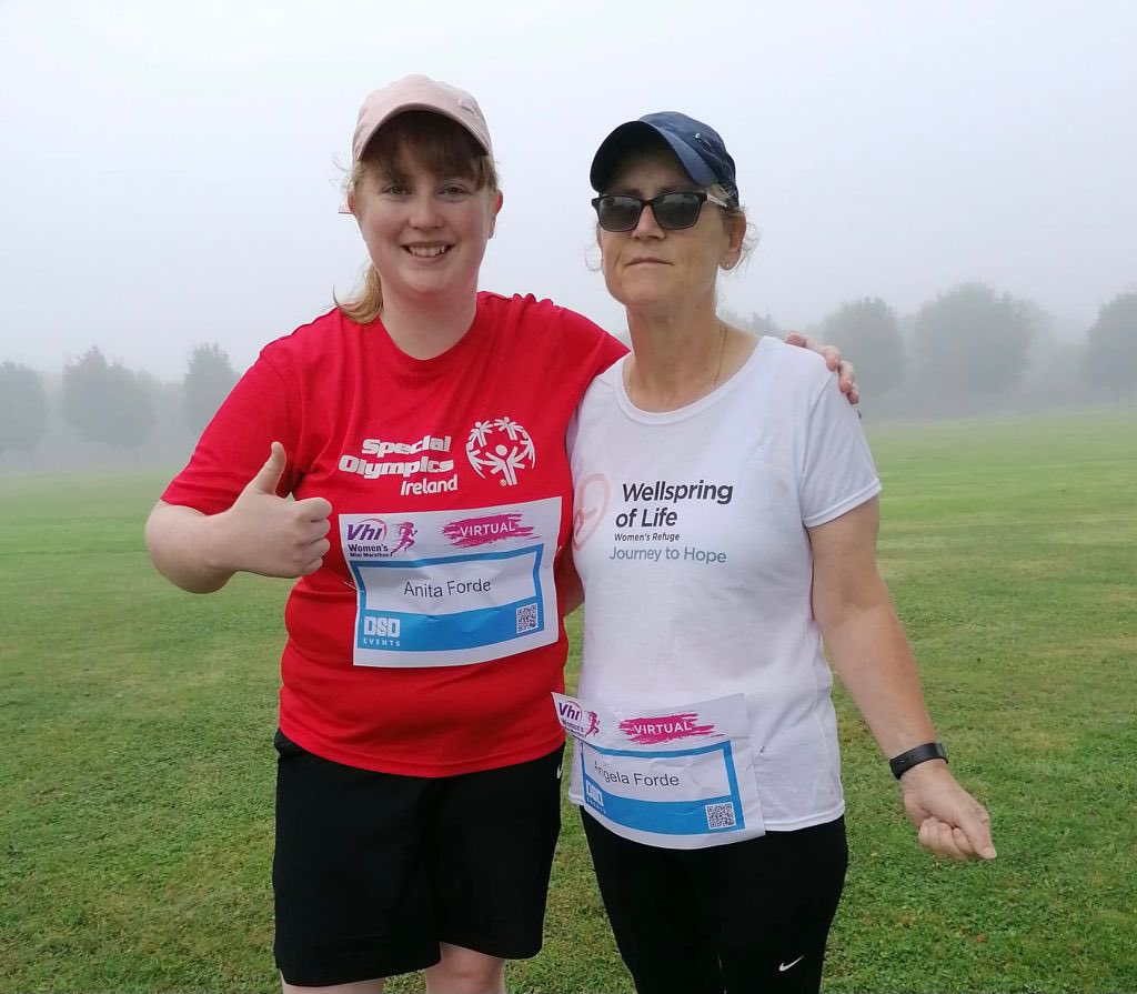 A massive thanks to Angela Forde for raising funds for our ‘Sports for Hope’ campaign via <a href="/VhiWMM/">VhiWMM</a>. Well done to her daughter who ran for <a href="/SOIreland/">Special Olympics Ireland</a>. Strong women 💪