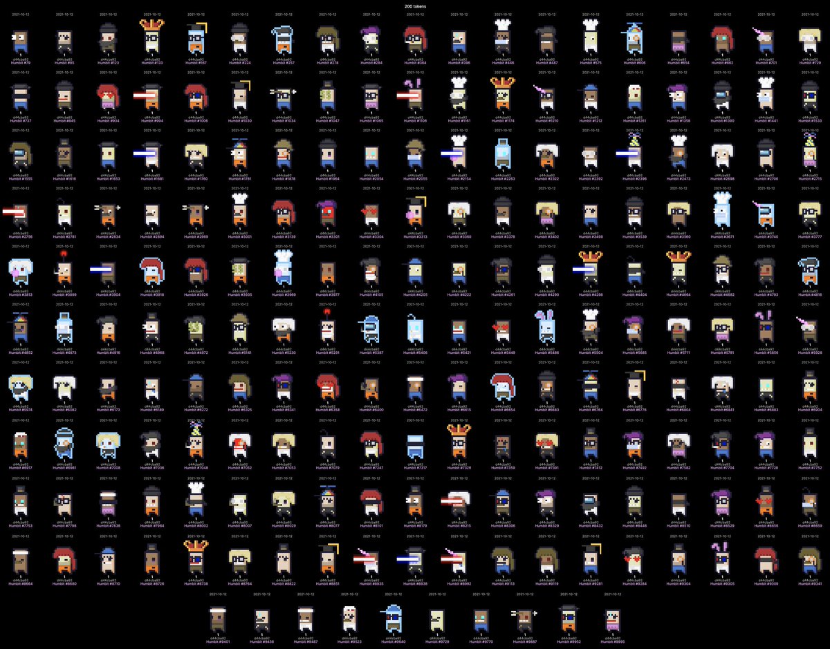 ZombitsNFT's tweet photo. The 200 Humbits for today’s airdrop have awoken! 🧟

They will be making their way to lucky Zombits hodlers later today 😉

Which one do you like best? 👀 

#airdrop #CNFT #NFT $ADA https://t.co/IacKjCxPAJ
