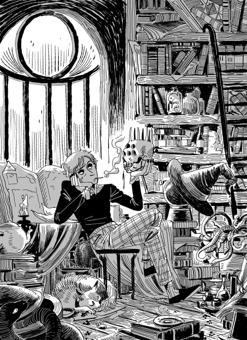 Hello #PortfolioDay ! 
I'm Rowan, freelance illustrator/comic-artist/ink-enthusiast!

⭐️https://t.co/HIVoXEnuHc
⭐️rowanmaccoll@optimum.net 