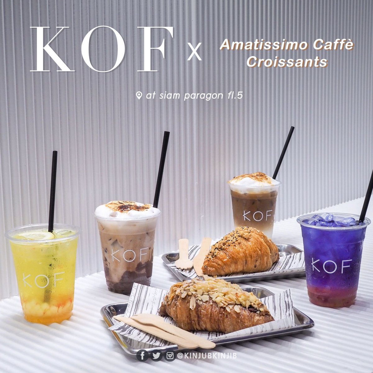 kinjubkinjib's tweet photo. 🌟เปิดใหม่แล้วจ้าา KOF เค้ามาเปิดคาเฟ่อยู่ใน Siam Paragon ชั้น 5 ตรงหน้าโรงหนังเลยจ้า สาขานี้เค้าก็ x กับ Amatissimo Croissants ด้วยนะ คือมีทั้งเครื่องดื่มสดชื่นๆและครัวซองท์สุดอร่อยในที่เดียวครบเลย ทีนี้ก็ไปคาเฟ่ในห้างได้แย้ว
@aroii #รีวิวคาเฟ่ #อร่อยบอกต่อ https://t.co/KJB3Oxwn7w