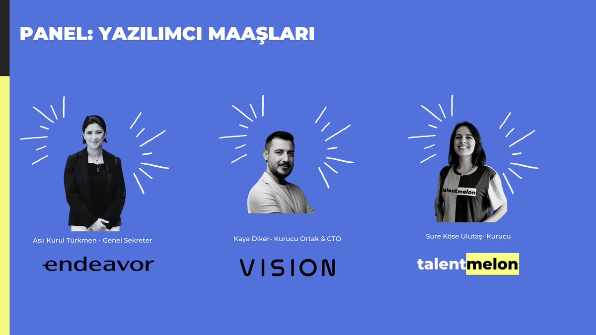 teammelon_co's tweet image. Yazılım Geliştirme Maaş Trendleri oturumunda #visiontechnology (Faladdin&amp;amp;Binnaz) şirketi ile birlikteyiz.

@kayadiker ile yazılım geliştirme dünyasındaki trendleri konuşuyoruz.

@endeavor_turkey @talentmelon