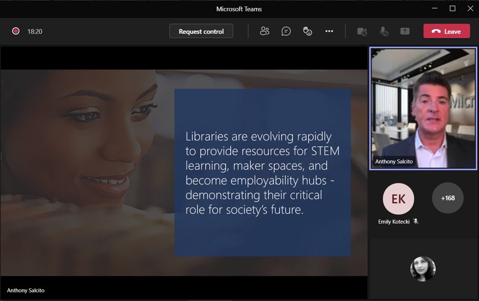sue_maithri's tweet photo. Loving the ideas shared @ the first ever Microsoft Leading Libraries Summit & it's pleasure to listen to @AnthonySalcito as always This is one of my dreams. Using libraries of our schools @GatewayColleges 4more than just sharing books
#MicrosoftL2 #MicrosoftEDU #Showcaseschool https://t.co/oJAMcKZz55