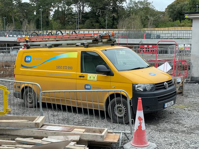 Not all heroes wear capes. <a href="/ESBNetworks/">ESB Networks</a> to the rescue just in time for our final fit-out week at a new store in <a href="/KildareVillage/">@kildarevillage</a> Ireland. #retaildesign #fitout #commercialinteriors