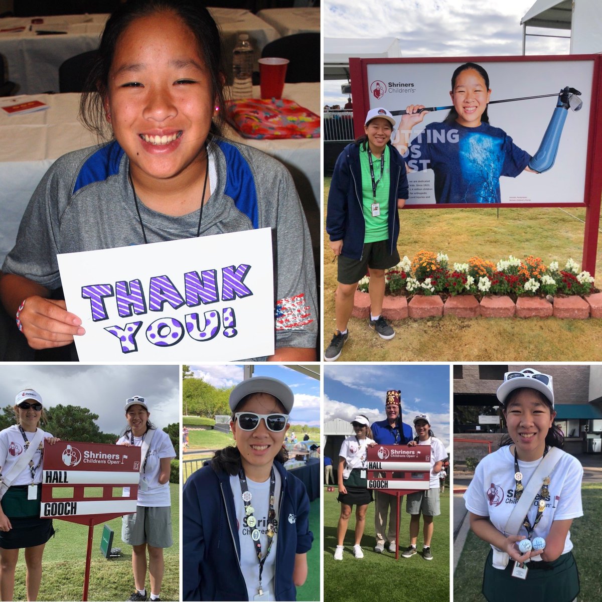 ShrinersFlorida's tweet photo. Another year, another @ShrinersOpen in the books. ✅🏌️⛳️ Our standard bearer, Danielle, had a blast representing us out on the greens at @TPCSummerlin. Thank you 🙏 to everyone who contributed to her fundraiser &amp; helped give her an experience of a lifetime. #SCO21 #ShrinersKid ❤️ https://t.co/T0GrgeIeTG