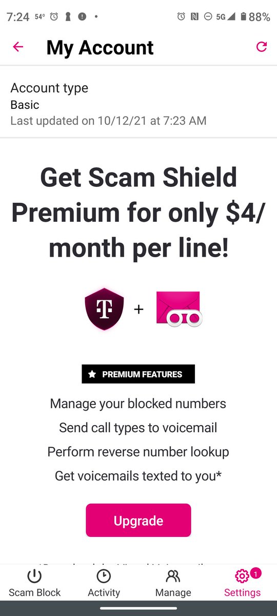 . <a href="/TMobile/">T-Mobile</a> I was thinking about your scam shield and I wonder how many people would move to TMobile if it were a standard part of your service? Spam calls are more than annoying, they ruin the mobile experience.