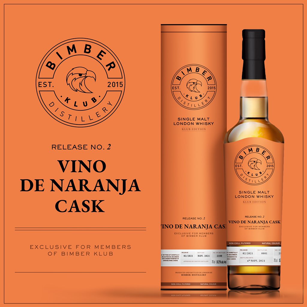 Launching today - our second Bimber Klub exclusive release features a brand-new cask type added to our growing inventory – Vino de Naranja - otherwise known as 'orange wine'.

#WeAreBimber