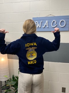 WarriorsWaco's tweet photo. Guess what arrived today? 
FFA Jackets! Junior Grace Coble models jackets for us. The excitement just keeps building and we couldn't be more proud. 
Waco High
#wearewaco #americaneedsfarmers #FFAProud https://t.co/e9WCf0HPP0