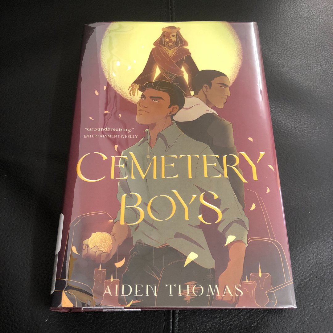 glsslibrary's tweet photo. My pick for October is sure to get you in a spooky mood! Cemetery Boys by @aidenschmaiden is about a trans Lantinx brujo that tries to resurrect his murdered cousin and accidentally summons the ghost of the school's resident bad boy. Also, I love this cover design! - Ms. Szpurko https://t.co/X9IUSS2Tot