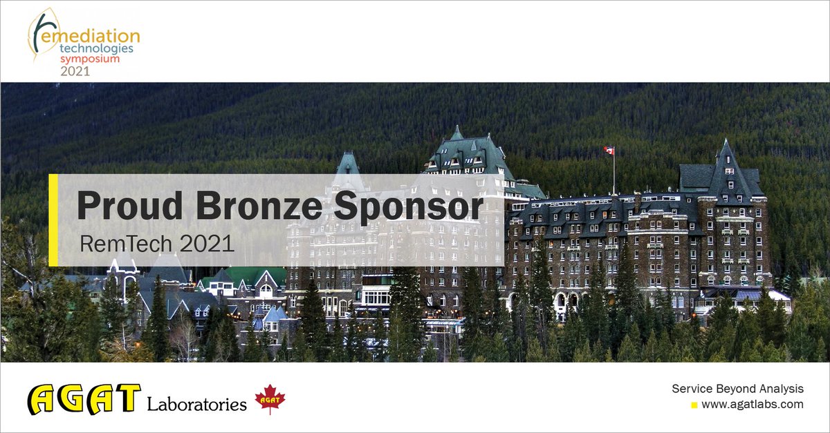 AGATLabs's tweet photo. AGAT is proud to sponsor #RemTech2021 (Oct 13-15) and our technical team is looking forward to connecting with you in Banff! #ESAA #RemTech #Environmental #Remediation #LaboratoryServices https://t.co/Ko8bMdKhEb