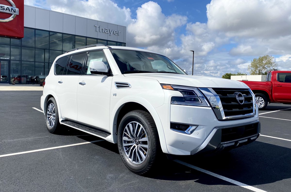 The 2022 Nissan Armada is HERE! Come drive this incredible, redesigned SUV today at Thayer Nissan in Bowling Green. #ThinkThayer #NissanArmada