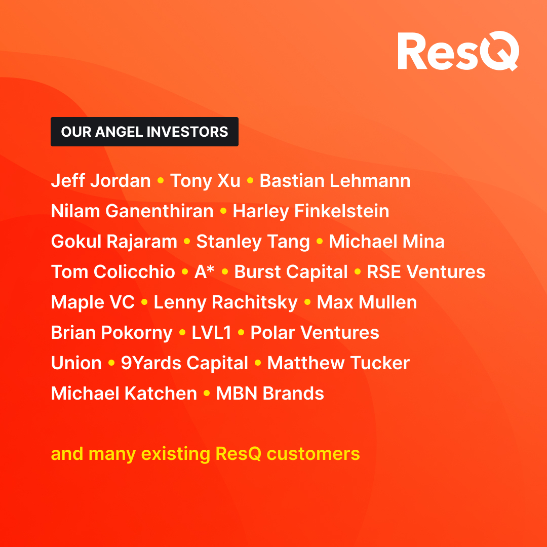 GetResQ's tweet photo. 🎉We are beyond excited to announce that we have raised $39M Series A co-led by Tiger Global and @canvasVC, alongside existing investors @homebrew, @inovia, @GoldenVentures, and a group of incredible angel investors and VCs! 🚀 #startup #seriesA #ResQ https://t.co/RTfFjrs288