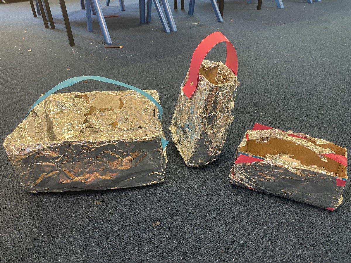 Today , Year 2 created their own bucket for The Great Fire of London . We had previously been investigating  materials in science to find the most:  waterproof ,  rigid, non-flammable and strongest . We put all this knowledge to use and designed and made our buckets.