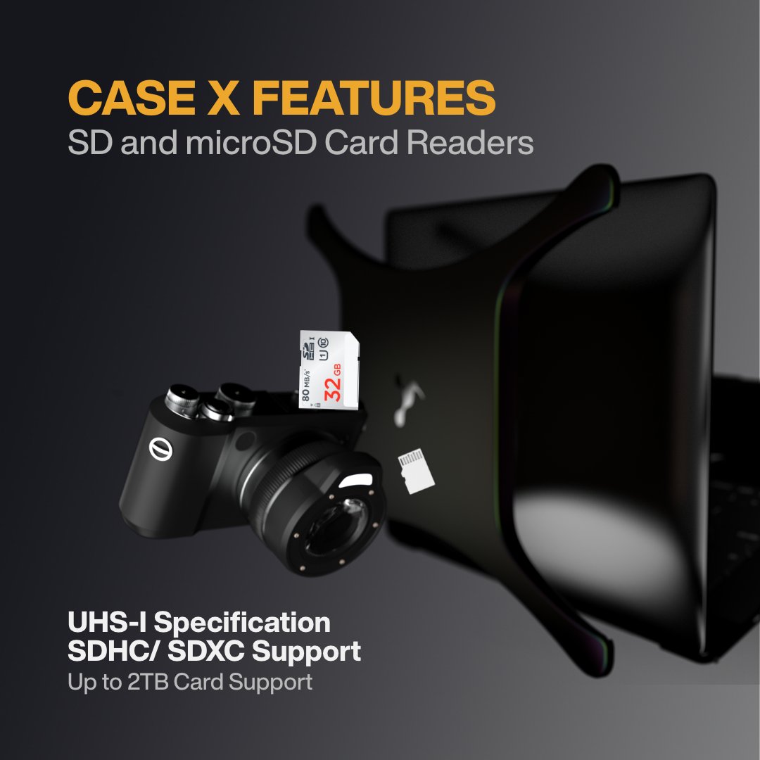 Byrdbyte_Inc's tweet photo. Quick access to SD and MicroSD slots virtually eliminates the need for a desk when you need to offload all your image and video files at a moments notice

#byrdbyte #CaseX #CaseXPro #Case_X #Case_X_Pro #Apple #Apple_Case #Mac #MacBook #MacBook_Pro #MackBook_Air https://t.co/1gYSplFMcA