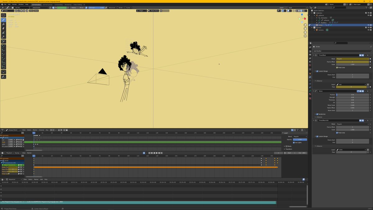 erifranckN's tweet photo. tanto utilizar Adobe animate y toonboom harmony (super costoso) y hay una herramienta gratuita que se me acomodo mejor que esas dos y siempre fue @blender https://t.co/f3bY2egtR5
