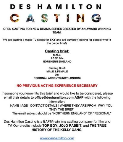 castingsfile's tweet photo. #Casting for major TV series for SKY 👇 https://t.co/9g313X1QxS